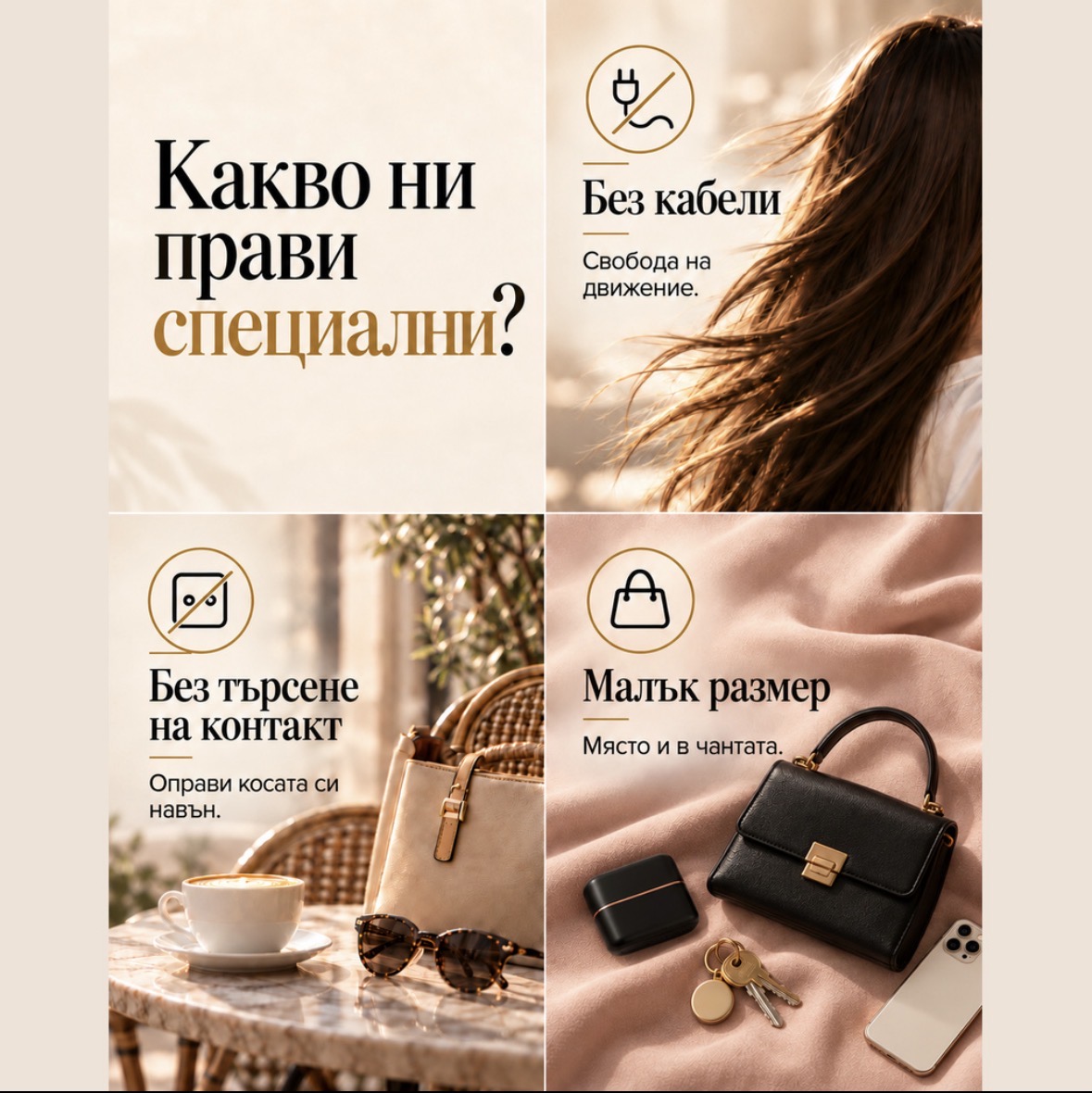 Мини преса за коса - черна — снимка 2
